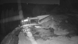 Modrá sjezdovka - dojezd k lanové dráze