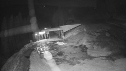 Modrá sjezdovka - dojezd k lanové dráze