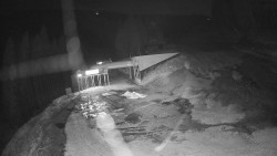 Modrá sjezdovka - dojezd k lanové dráze