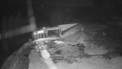 Modrá sjezdovka - dojezd k lanové dráze