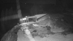 Modrá sjezdovka - dojezd k lanové dráze