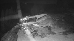 Modrá sjezdovka - dojezd k lanové dráze