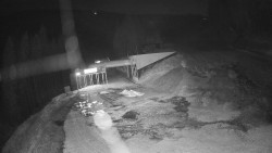 Modrá sjezdovka - dojezd k lanové dráze