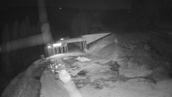 Modrá sjezdovka - dojezd k lanové dráze