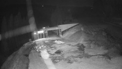 Modrá sjezdovka - dojezd k lanové dráze