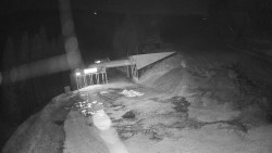 Modrá sjezdovka - dojezd k lanové dráze