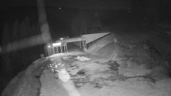 Modrá sjezdovka - dojezd k lanové dráze