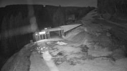 Modrá sjezdovka - dojezd k lanové dráze