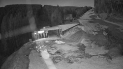 Modrá sjezdovka - dojezd k lanové dráze