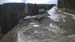 Modrá sjezdovka - dojezd k lanové dráze