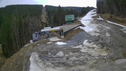 Modrá sjezdovka - dojezd k lanové dráze