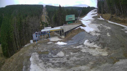 Modrá sjezdovka - dojezd k lanové dráze