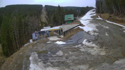 Modrá sjezdovka - dojezd k lanové dráze