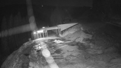 Modrá sjezdovka - dojezd k lanové dráze