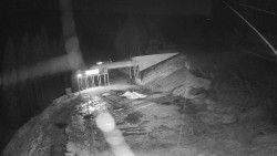 Modrá sjezdovka - dojezd k lanové dráze