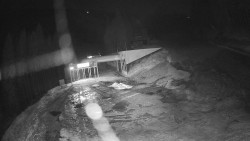 Modrá sjezdovka - dojezd k lanové dráze