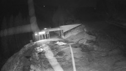 Modrá sjezdovka - dojezd k lanové dráze