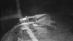 Modrá sjezdovka - dojezd k lanové dráze