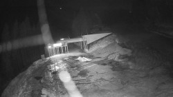 Modrá sjezdovka - dojezd k lanové dráze