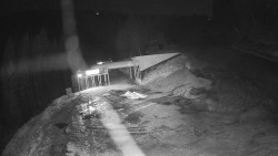 Modrá sjezdovka - dojezd k lanové dráze