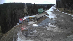 Červenohorské sedlo - Modrá sjezdovka - dojezd k lanové dráze - 13.4.2026 v 05:40 Červenohorské sedlo - Modrá sjezdovka - dojezd k lanové dráze - 13.4.2026 v 05:40