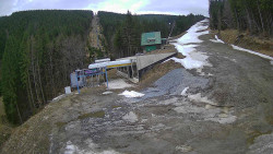 Modrá sjezdovka - dojezd k lanové dráze