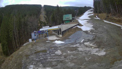 Modrá sjezdovka - dojezd k lanové dráze