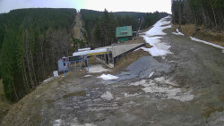 Modrá sjezdovka - dojezd k lanové dráze