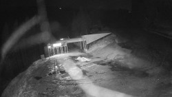 Modrá sjezdovka - dojezd k lanové dráze