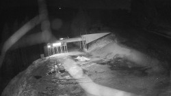 Modrá sjezdovka - dojezd k lanové dráze