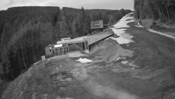 Modrá sjezdovka - dojezd k lanové dráze