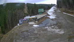 Modrá sjezdovka - dojezd k lanové dráze