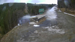 Modrá sjezdovka - dojezd k lanové dráze