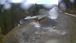 Modrá sjezdovka - dojezd k lanové dráze