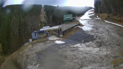 Modrá sjezdovka - dojezd k lanové dráze