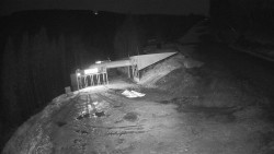 Modrá sjezdovka - dojezd k lanové dráze