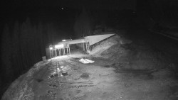 Modrá sjezdovka - dojezd k lanové dráze