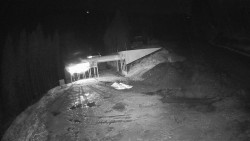 Modrá sjezdovka - dojezd k lanové dráze