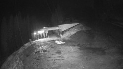 Modrá sjezdovka - dojezd k lanové dráze