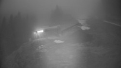 Modrá sjezdovka - dojezd k lanové dráze