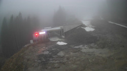 Modrá sjezdovka - dojezd k lanové dráze