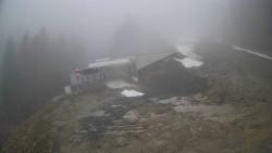 Modrá sjezdovka - dojezd k lanové dráze