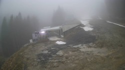 Modrá sjezdovka - dojezd k lanové dráze