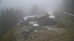 Modrá sjezdovka - dojezd k lanové dráze