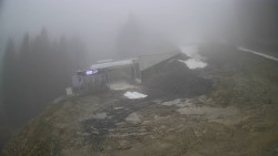 Modrá sjezdovka - dojezd k lanové dráze