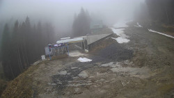 Modrá sjezdovka - dojezd k lanové dráze