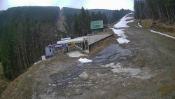 Modrá sjezdovka - dojezd k lanové dráze