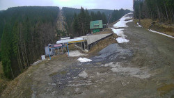 Modrá sjezdovka - dojezd k lanové dráze