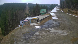 Modrá sjezdovka - dojezd k lanové dráze