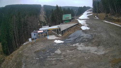 Modrá sjezdovka - dojezd k lanové dráze